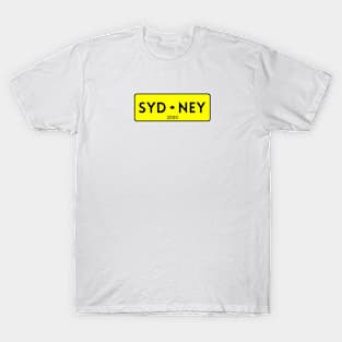 Sydney Box Logo Number Plate T-Shirt